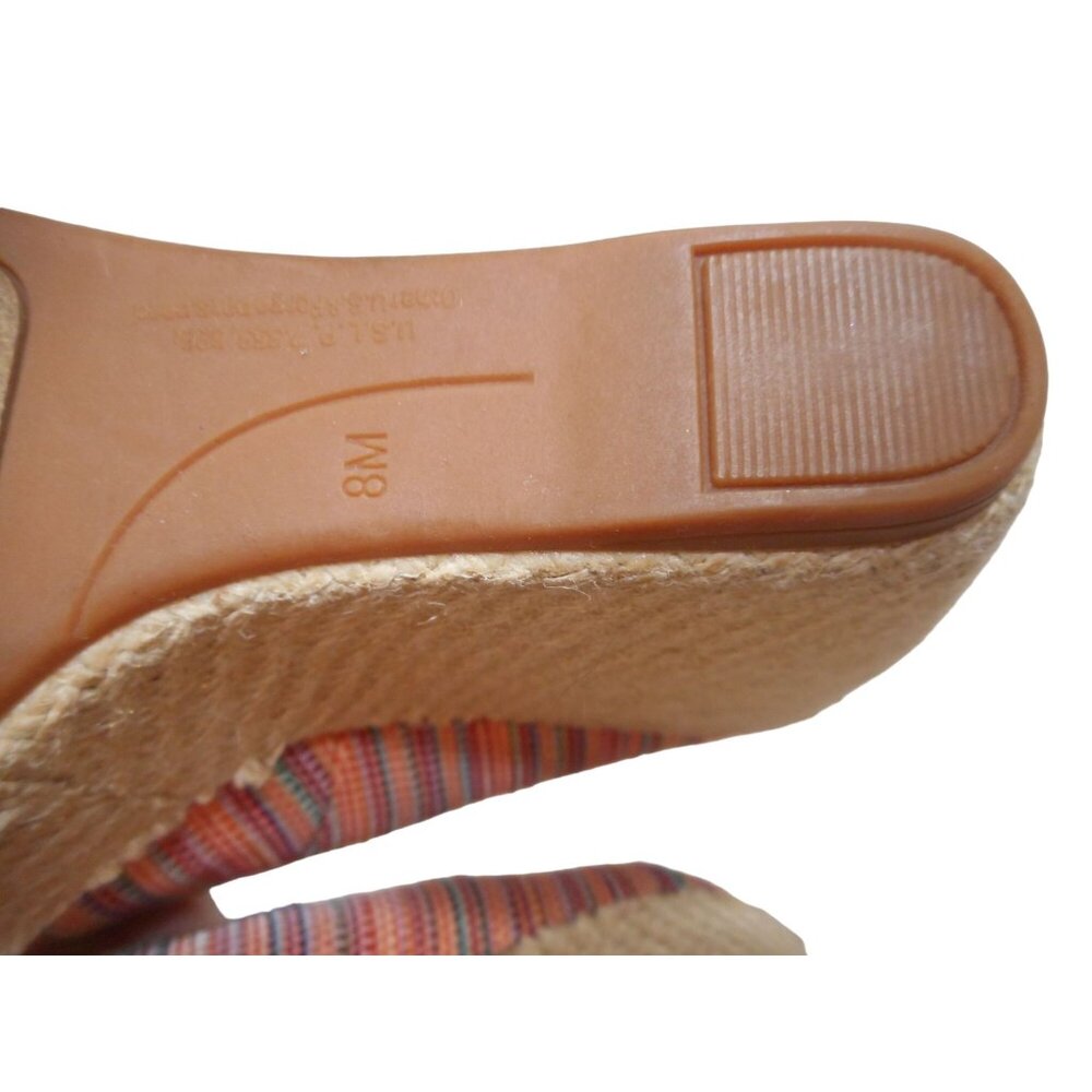 Nine West Womens Willow Multi color Slip On Open Toe Wedge Shoes Sz 8 M - Picture 9 of 11